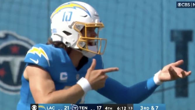 The league did not issue an NFL fine on Justin Herbert for using a gun gesture.