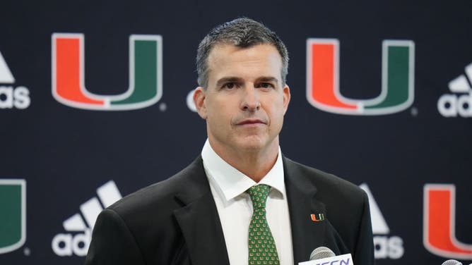 Miami head football coach Mario Cristobal will be at ACC meetings this week