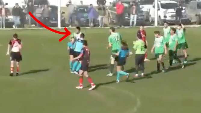 Argentina soccer ref attack video