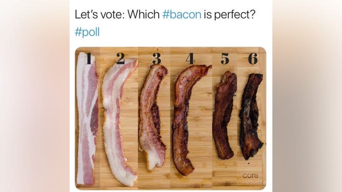 Bacon cooking chart