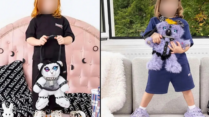 Balenciaga says it is sorry for featuring photos of children holding teddy bears in S&M gear on its website.