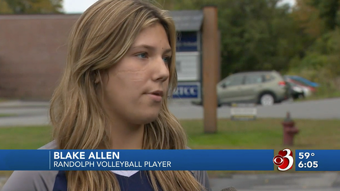 Biological female Randolph HS (VT) volleyball player Blake Allen doesn't want a biological male changing with her in the team's locker room.