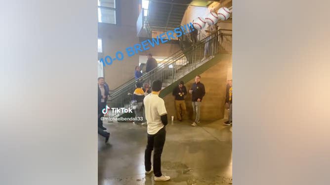 Drunk Fan At Brewers Home Opener Pees In The Middle Of The Concourse