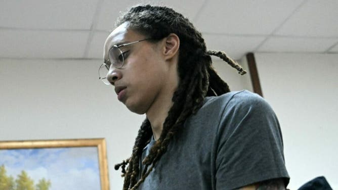 WNBA star Brittney Griner moved to Russian penal colony. (Photo by KIRILL KUDRYAVTSEV/POOL/AFP via Getty Images)