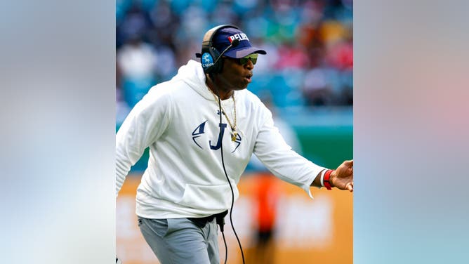 Will JSU Tigers coach Deion Sanders stay at Jackson State? (Photo by Don Juan Moore/Getty Images)
