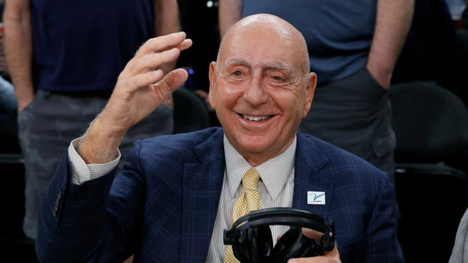 College basketball pundit Dick Vitale announces he's beaten cancer. (Photo by Ethan Miller/Getty Images)