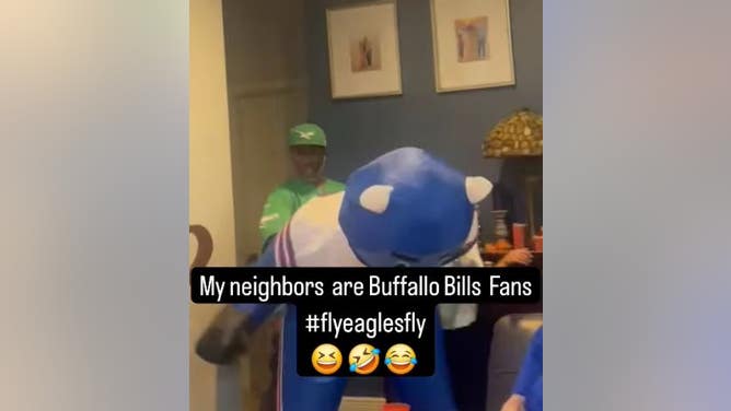 Eagles Fans Celebrate Win In Bills Fans Living Room