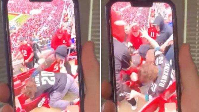 Eagles fan beaten up by Tampa Bay fan video