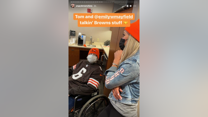 Emily Mayfield Browns fan kidney cancer Steelers game