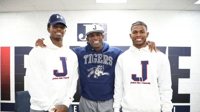 Shedeur, Deion and Shilo Sanders at Jackson State. All three are now together again with the Colorado Buffaloes.