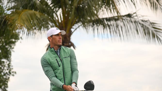 Billy Horschel stands on the 13th tee box during the 1st round of The Honda Classic at PGA National Champion course in Palm Beach Gardens, Florida.
