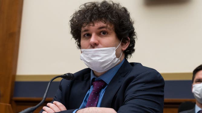 Sam Bankman-Fried of FTX wearing a mask during testimony