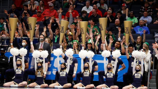 Notre Dame Cheer with Masks