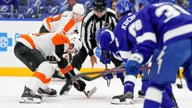 The Philadelphia Flyers and Tampa Bay Lightning face off in NHL action.