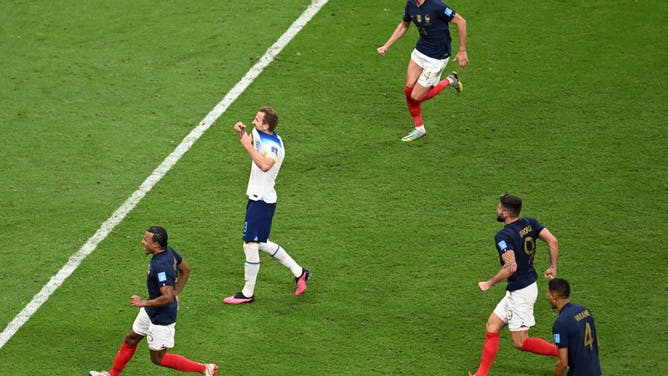 Harry Kane frustrated after missing World Cup penalty kick for England