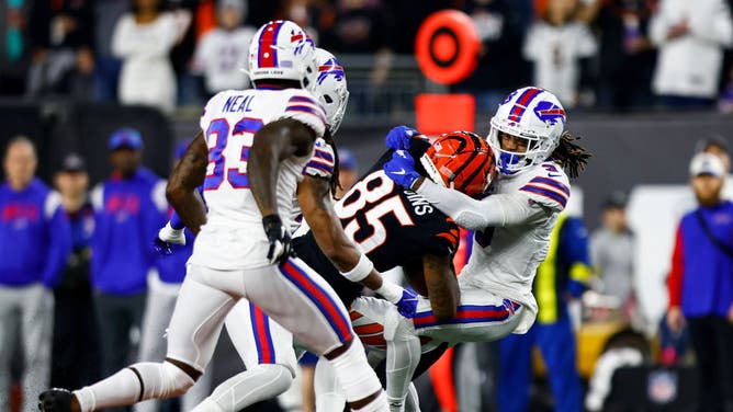 Buffalo Bills defensive back Damar Hamlin returned to full pads during training camp for the first time since suffering cardiac arrest after tackling Bengals receiver Tee Higgins.