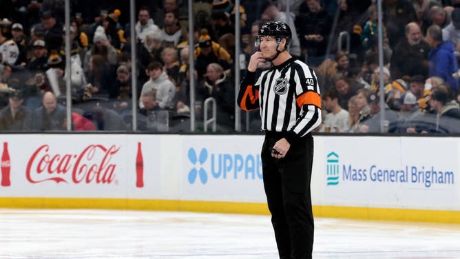 NHL Referee Steve Kozari didn't realize his microphone was on during Game 7 between the Bruins and Panthers, telling a player 