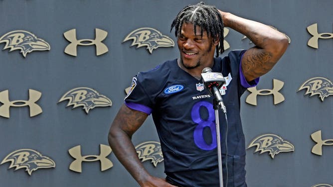 Quarterback Lamar Jackson was hit with a non-exclusive franchise tag by the Baltimore Ravens on Tuesday, meaning he can negotiate with other teams and be signed away for two first-round draft picks if the Ravens don't match the offer.