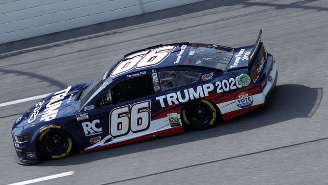 Donald Trump Jr. was at Sunday's NASCAR race at Talladega.
