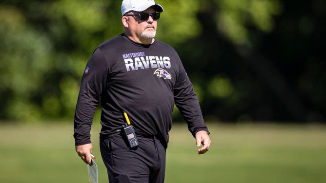 Offensive coordinator Greg Roman of the Baltimore Ravens.