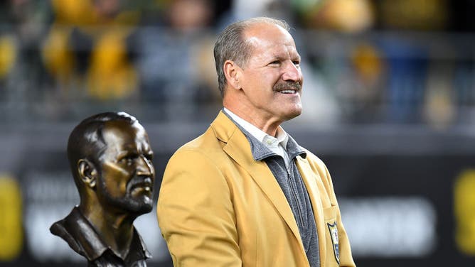 Bill Cowher during a Pro Football Hall of Fame halftime ceremony during a Pittsburgh Steelers game at Heinz Field.