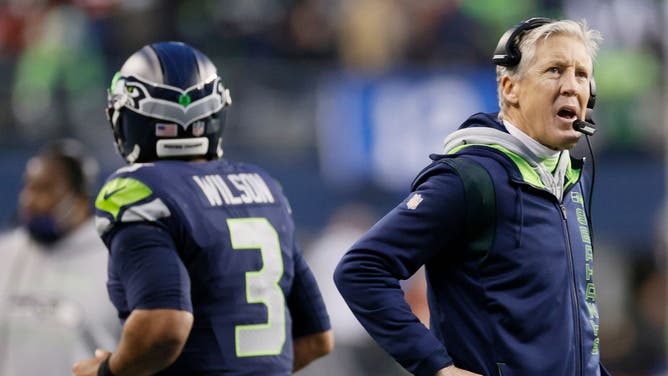 Russell Wilson and Pete Carroll can't stop taking jabs at each other.