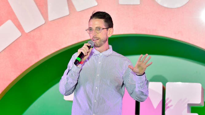 Neal Brennan performs during The Drop In Hosted By Mark Normand, presented by Netflix, in Los Angeles, California.