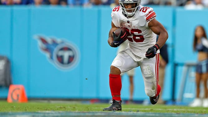 Giants running back Saquon Barkley is fourth in rushing.