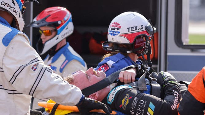 NASCAR driver Cody Ware was in a scary crash at Texas.