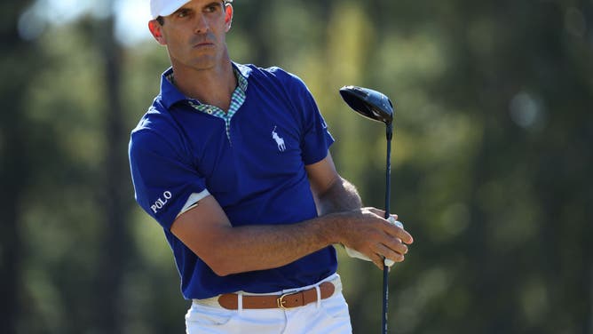 Billy Horschel plays his shot during the final round of the CJ Cup at Congaree Golf Club in Ridgeland, South Carolina.