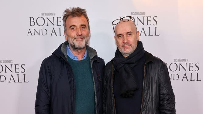 Directors Philip Knatchbull and Neal Purvis attend a special screening of 'Bones and All' in London, England.