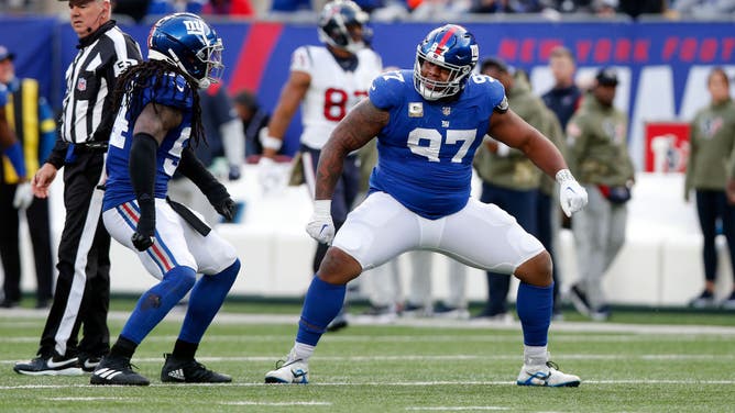 New York Giants DT Dexter Lawrence in action against the Houston Texans at MetLife Stadium in East Rutherford, New Jersey.