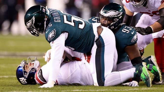 Eagles Brandon Graham Smack Talks Giants During Pregame Coin Toss