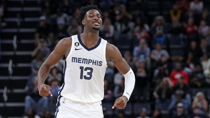Grizzlies big Jaren Jackson Jr. #13 vs. the Indiana Pacers at FedExForum in Memphis, Tennessee.