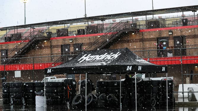 Snow and NASCAR are apparently a thing.