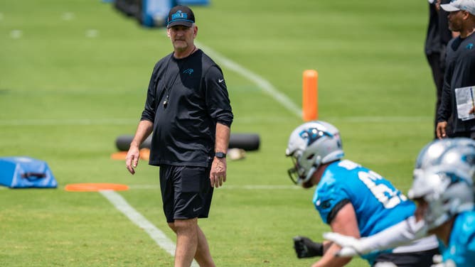 Head coach Frank Reich of the Carolina Panthers is working to educate his team on the NFL gambling policy.