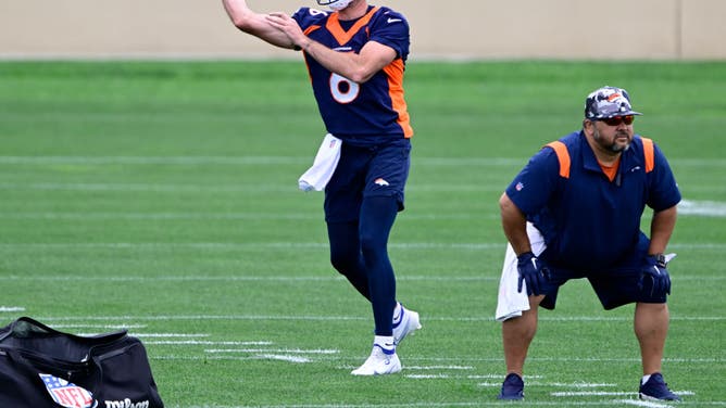 Former XFL QB Ben DiNucci during Denver Broncos rookie mini camp.