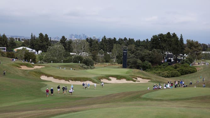 Wide shot of The Los Angeles Country Club, site of this year's US Open Championship.