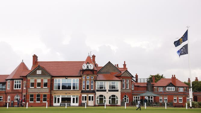 A view of the clubhouse during The 151st Open at Royal Liverpool Golf Club in Hoylake, England.
