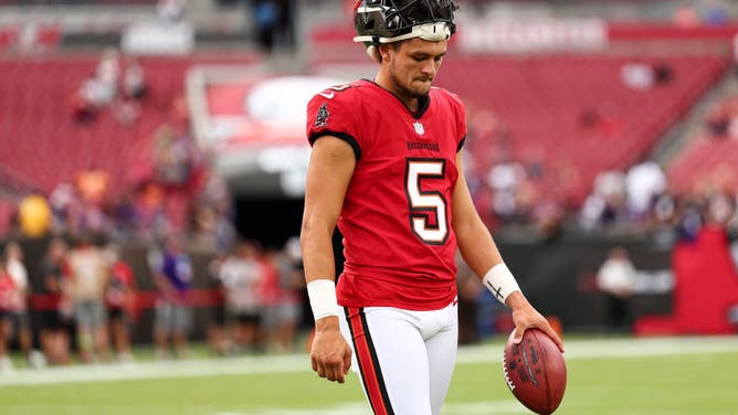 Tampa Buccaneers punter Jake Camarda is having a rough day against the Carolina Panthers in a must-win Week 18 game.