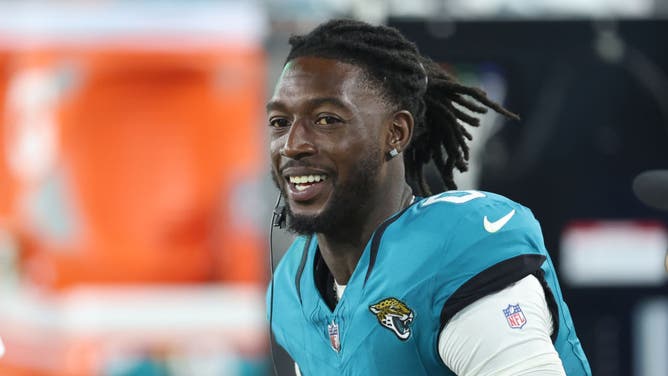 Calvin Ridley is catching passes from Trevor Lawrence for the Jacksonville Jaguars during his first NFL regular season game since October 2021.