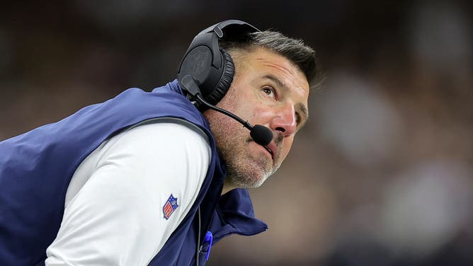 Mike Vrabel is asked questions about his job security with the Titans