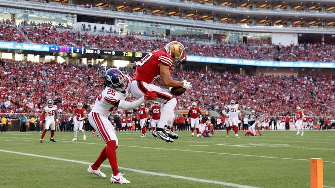 San Francisco 49ers rookie WR Ronnie Bell made his first career catch against the New York Giants on Thursday Night Football, scoring a TD.