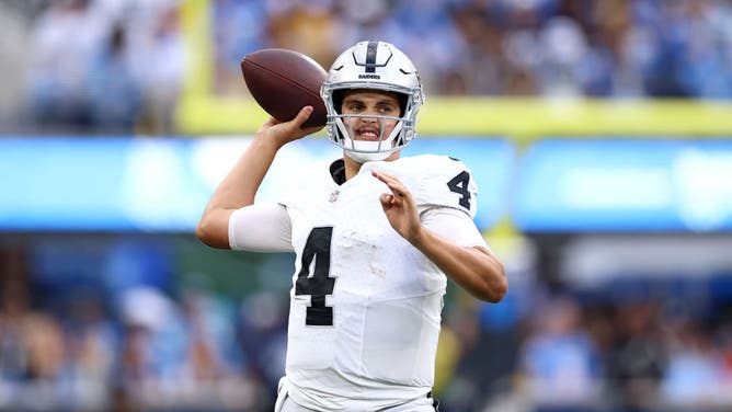 Rookie Aidan O'Connell takes over at starting quarterback for the Las Vegas Raiders.