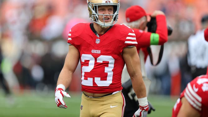 San Francisco 49ers running back Christian McCaffrey suffered an injury against the Cleveland Browns.