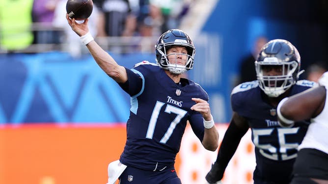Titans quarterback Ryan Tannehill suffered an ankle injury against the Ravens.