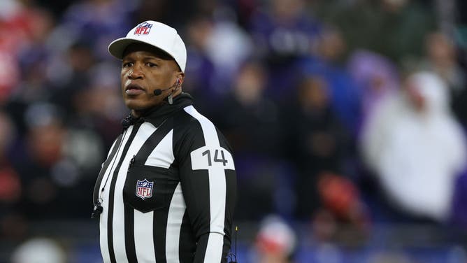 NFL referee Shawn Smith looks on as the Kansas City Chiefs play against the Baltimore Ravens during the the AFC Championship Game at M&T Bank Stadium.