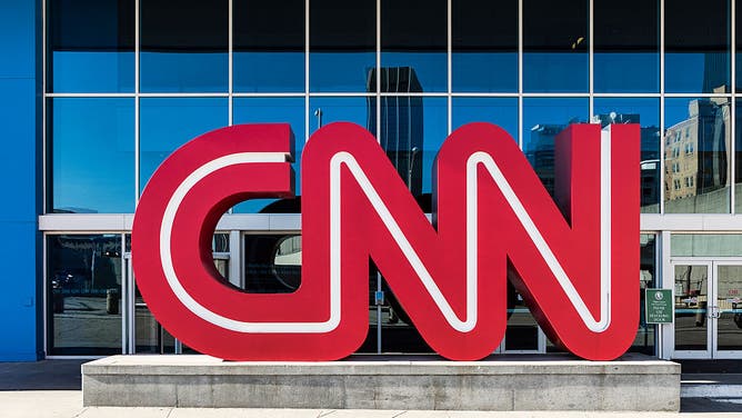 CNN logo in front of their global headquarters