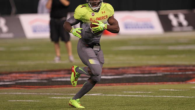 Dalvin Cook of Team Nitro runs the ball during the 2014 Under Armour All-America Game at Tropicana Field in St. Petersburg, FL. Cook played high school football at Miami Central.