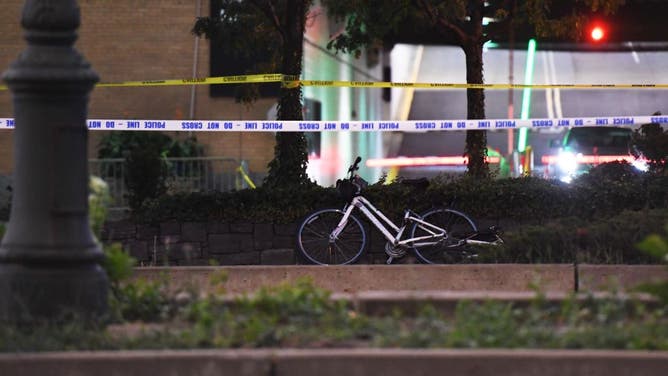 Another night of crime in New York City. This time, a bicyclist took a bullet.